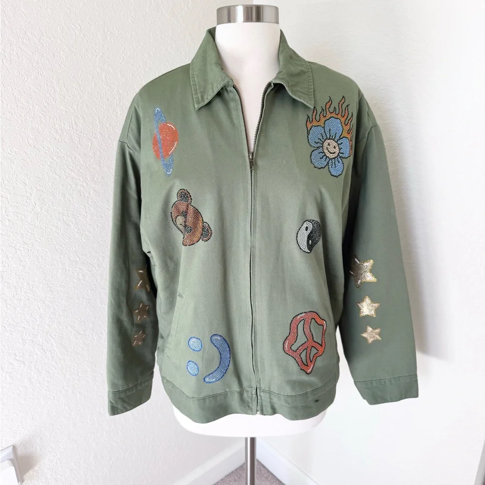 Forever 21 Unisex Rainbow Jacket